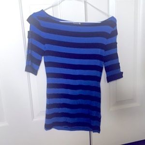 Forever 21 Striped Tee With Sleeve Openings